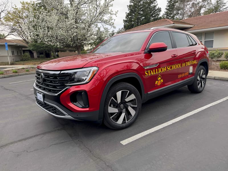 Front of Stallion's Volkswagen Atlas Cross Sport training SUV